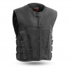 FIRST MFG Commando Swat Style Leather Motorcycle Vest