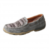 TWISTED X Womens Slip-On Driving Grey/Multi Moccasins (WDMS012)