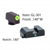AMERIGLO For Glock Tritium I-Dot 2 Dot Green Front and Rear Sights (GL-301)