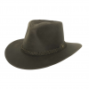 BULLHIDE Duluth Dark Brown Leather Outback Hat (4072)