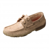 TWISTED X Womens Driving Boat Dusty Tan/Snake Print Moccasins (WDM0120)