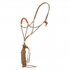 MUSTANG Mustang Elite With Leather Nose 10ft Lead Tan Rope Halter (8007-J)