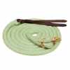 MUSTANG Bamtex Green/Bamboo Cowboy Lead Rope with Bolt Snap and Leather Popper End (5998-E)