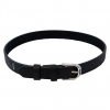 INTREPID INTERNATIONAL WOW 1in Wide Black Leather Belt with Stirrup Buckle (WB30036)