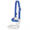 WEAVER LEATHER Nylon Adjustable Blue Sheep Halter with Chain Lead