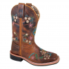 SMOKY MOUNTAIN BOOTS Girl's Floralie Brown Leather Western Boot (3843C)