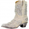CORRAL Women's White Glitter Inlay/Crystals Ankle Boot (A3550-LD)