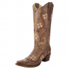 CORRAL Womens Circle G Floral Embroidery Brown Boots (L5176-LD)