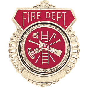 Blackinton Fire Dept. Pin with Fire Scramble - Gol-Tone - Blackinton