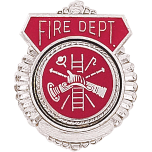 Blackinton Fire Dept. Pin with Fire Scramble - Nickel - Blackinton