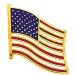 Blackinton American Flag Pin - Gold Plate - Blackinton