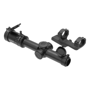 Primary Arms SLx 1-6x24 SFP Rifle Scope Gen IV - Illuminated ACSS Aurora 7.62x39/.300 BLK Yard Reticle bundle with Deluxe AR15 Scope Mount - Primary Arms