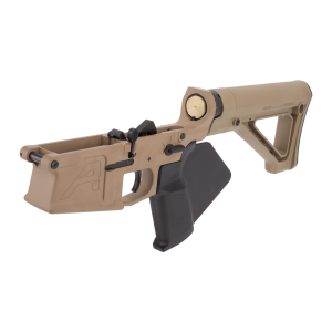 Aero Precision M5 Featureless Complete Lower Receiver - Magpul Fixed Carbine Stock - FDE - Aero Precision