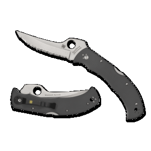 Spyderco Massad Ayoob Gray Sprint Run G-10 Cru-Wear Folding Knife - Spyderco