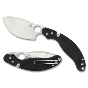 Spyderco Parata 3.41" Folding Knife - Plain Edge - G-10 Black - Spyderco
