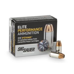 SIG SAUER Elite V-Crown .40 Smith & Wesson JHP 165 Grain 20 Rounds