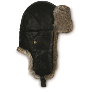 Mad Bomber Leather Rabbit Fur Hat - Mad Bomber