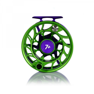 Hatch Outdoors Limited Edition Iconic Fly Reel - The Jokester - 7 Plus - Purple and Green - Large Arbor -  IC7-HAHAHA-LA-A