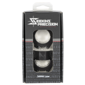 SEEKINS PRECISION Scope Ring .92" Low 34mm 4 Cap Screw Black
