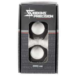 SEEKINS PRECISION Scope Ring .82" Low 30mm 4 Cap Screw Black