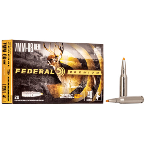 FEDERAL AMMO 7mm-08 140Gr Trophy Bonded Tip Vital-Shok 20rd