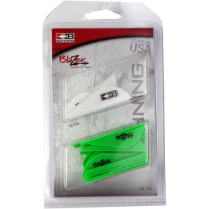 BOHNING Blazer Vane Combo 36 Pack, White / Neon Green