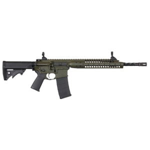 LWRC IC A5 5.56 NATO 16" 30rd Semi-Auto AR15 Rifle w/ Spiral Barrel - Black / OD Green