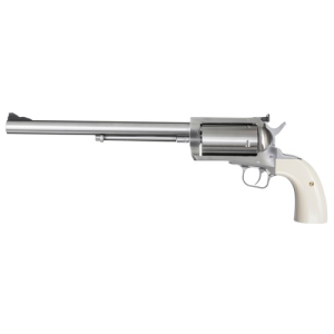 MAGNUM RESEARCH BFR Long Cylinder 450 Marlin 10" 5rd Revolver - Stainless | White Bisley Grips