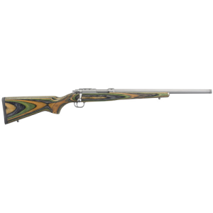 RUGER 77/22 22 Hornet 18.5" 6rd Bolt Rifle w/ Threaded Barrel - Stainless | Wood Laminate