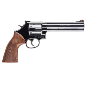 SMITH & WESSON Model 586 Classic 357 MAG 6" 6rd Revolver - Black / Wood