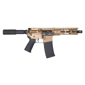 DIAMONDBACK FIREARMS Carbon DB15 5.56 NATO 7" 30rd Semi-Auto AR15 Pistol - M-LOK - FDE / Black