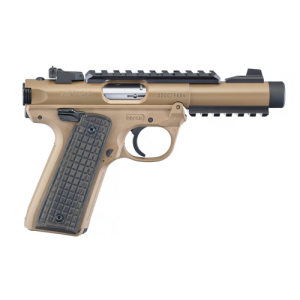 RUGER Mark IV 22LR 4.4" 10rd Pistol w/ Threaded Barrel - Brown / G10 Grips