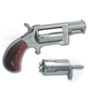 NAA Sidewinder 22LR / 22WMR 1.5" 5rd Revolver - Stainless | Rosewood