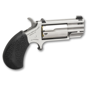 NAA PUG 22LR / 22WMR 1" 5rd Mini-Revolver w/ Tritium Sights - Stainless / Rubber Grips