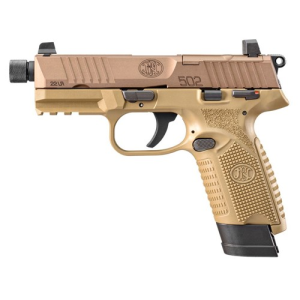 FN AMERICA FN 502 Tactical 22LR 4.6" 15rd Optic Ready Pistol w/ Threaded Barrel | FDE