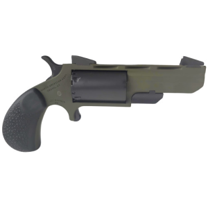 NAA Green Huntsman Conversion 22 LR / 22 WMR 2" 5rd Revolver | OD Green + Black Rubber Grips