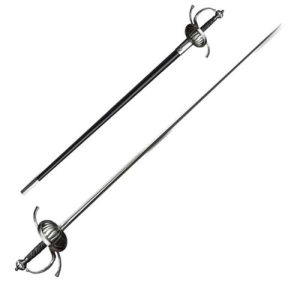 COLD STEEL Ribbed Shell Swept Hilt Rapier 41 1/2" Blade 1/5"