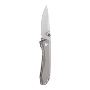 BENCHMADE Mini Ti Monolock 3.24" Drop Point Satin Plain Edge - Benchmade