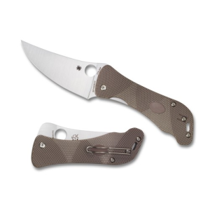 SPYDERCO Hundred Pacer G-10 Brown/Tan CTS XHP Plain Edge - Spyderco