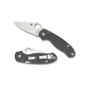 SPYDERCO Para 3 G-10 Dark Gray Maxamet Plain Edge