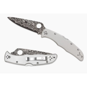 SPYDERCO Endura 4 Titanium Damascus Plain Edge