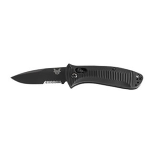 BENCHMADE Mini Auto Presidio 2.97" Serratd Coated Drop Point - Benchmade