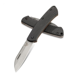 BENCHMADE Proper Folding Knife 2.82" Sheepsfoot Blade + Carbon Fiber Handles - Benchmade