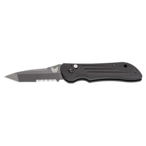 BENCHMADE Mini Auto Stryker 2.95" Tanto Serrated Edge Coated - Benchmade