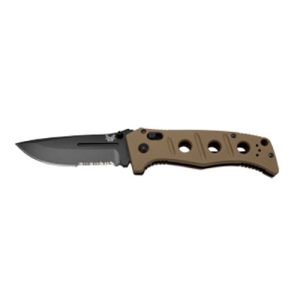 BENCHMADE Adamas 3.82" Drop Point Coated Finish Serrated Edg - Benchmade
