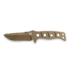 BENCHMADE Fixed Adamas 4.2" Drop Point Desert Sand PlainEdge - Benchmade