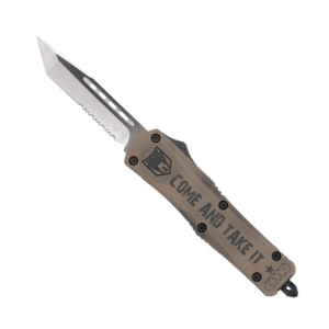 COBRATEC Medium Texas Come And Take It FS-3 Tanto Serrated - Cobratec