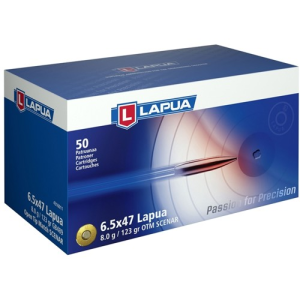 LAPUA AMMO 6.5x47 Lapua 123Gr Scenar OTM 50rd