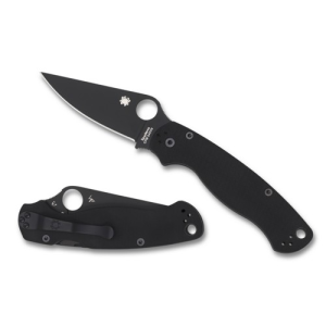 SPYDERCO Para Military 2 G-10 Black Black Blade Plain Edge