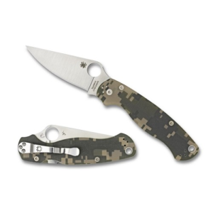 SPYDERCO Para Military 2 G-10 Camo Plain Edge